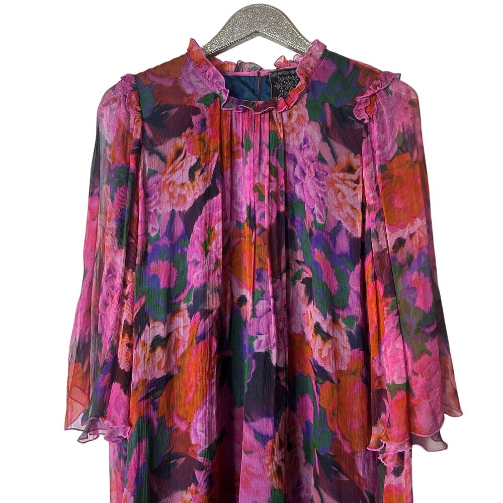 Johnny Was Visions Mini Dress Floral Silk NEW - Picture 3 of 11